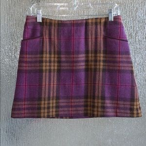 Joules Purple Plaid Mini Skirt